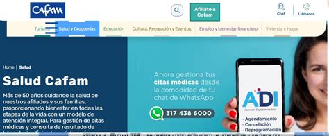 cafam citas medicas famisanar|Cafam 